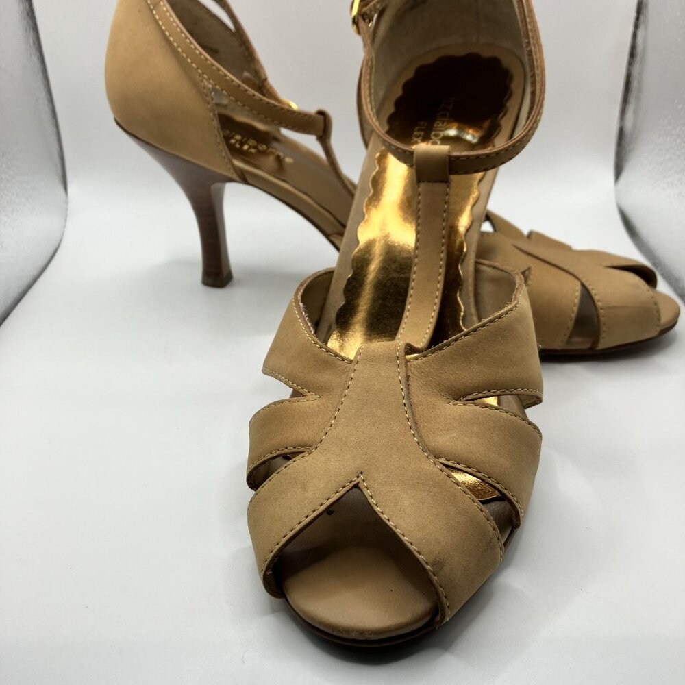 Liz Clairborne Leather Sandals Flex Heels Pumps Size 8.5M Like New